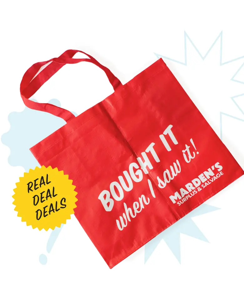 Marden's reusable shopping bag and brand elements